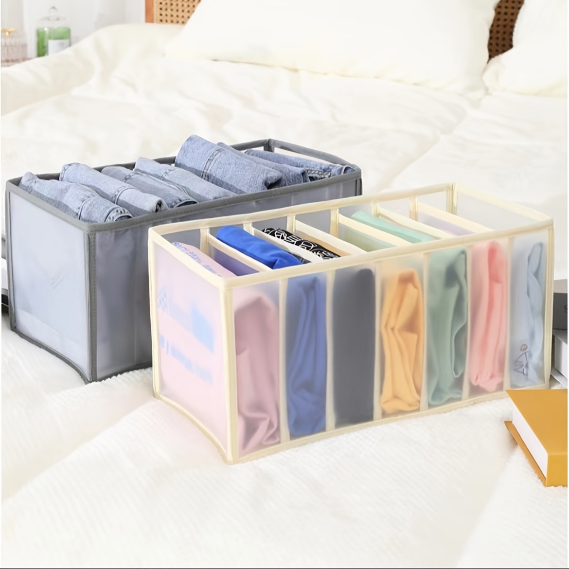Bra Panty Organizer Bag Foldable Underwear Storage Box - Temu