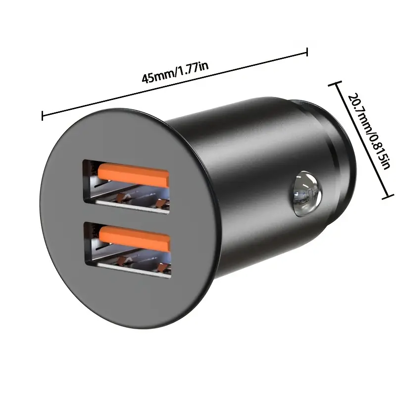 Car Charger Ainope Smallest 4.8a Metal Usb Car Charger Port - Temu