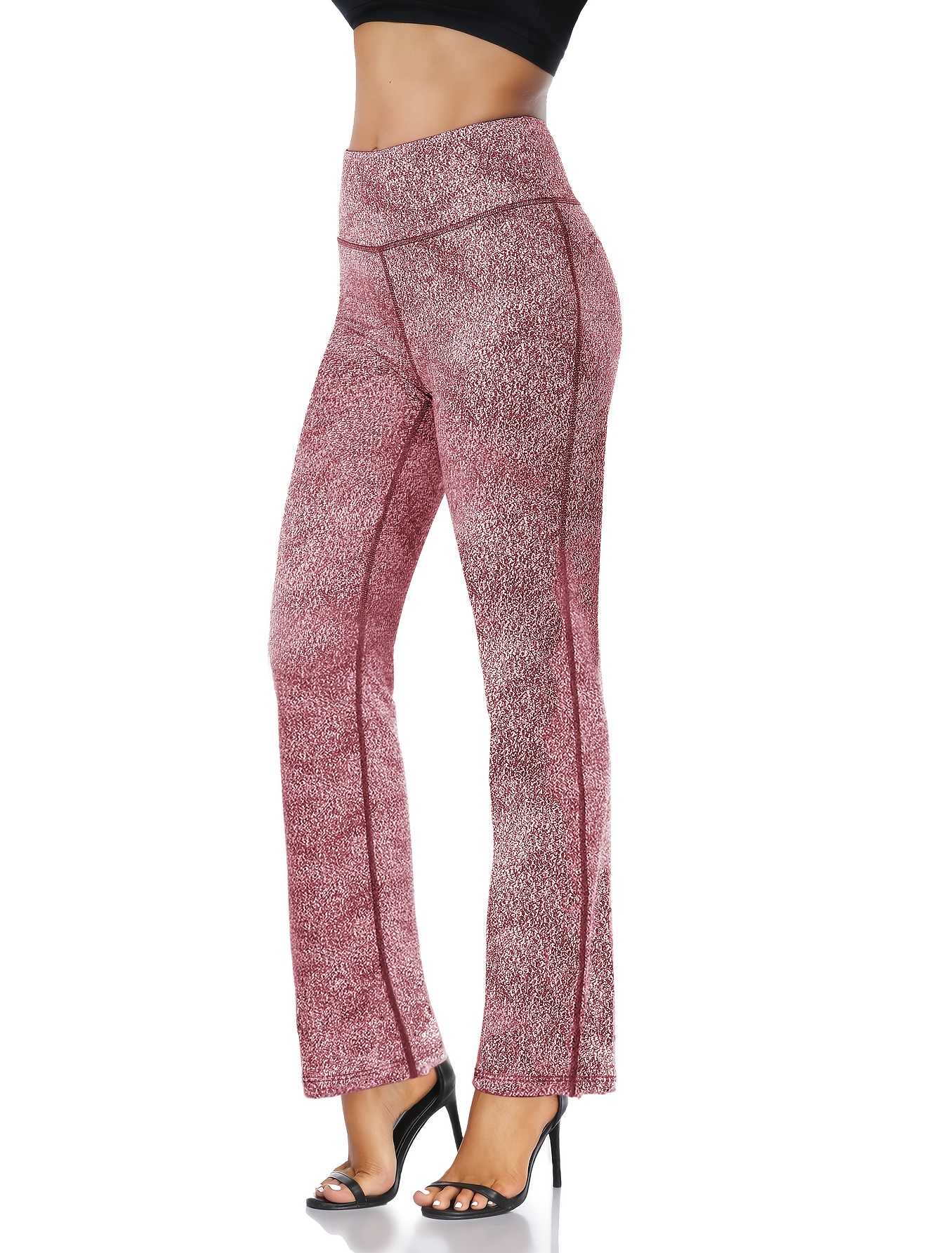 Pink Cheetah Bootcut Yoga Pants