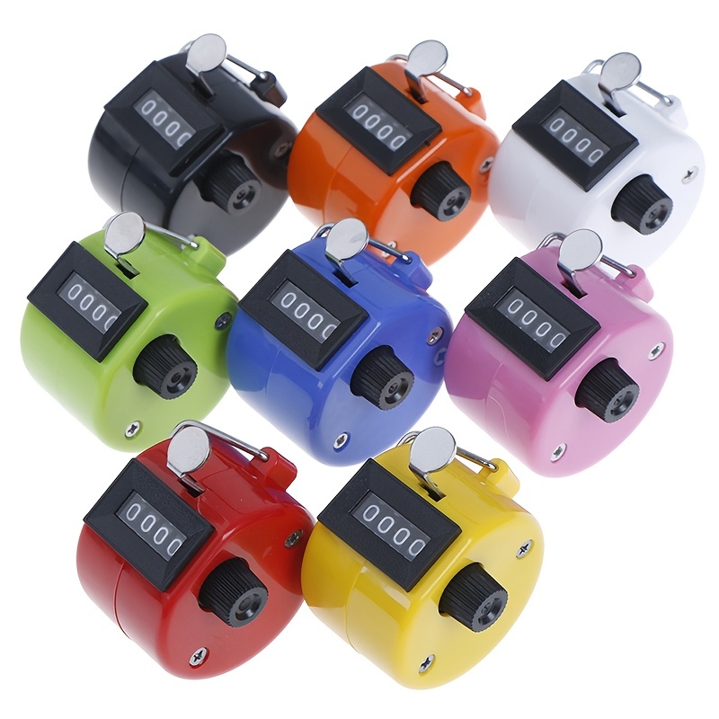 Clicker 4 Digit Number Counters Plastic Shell Hand Finger Display
