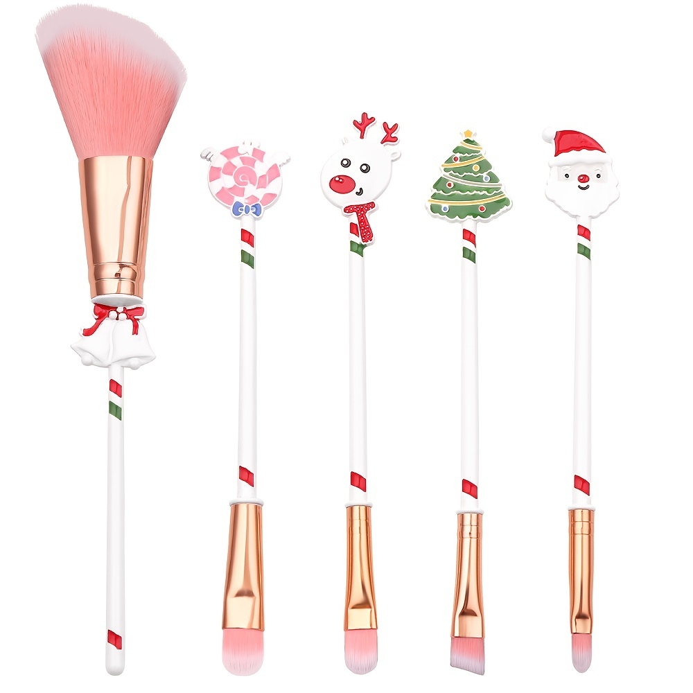 Santa Claus Candy Christmas Tree Elk Bell Makeup Brush - Temu