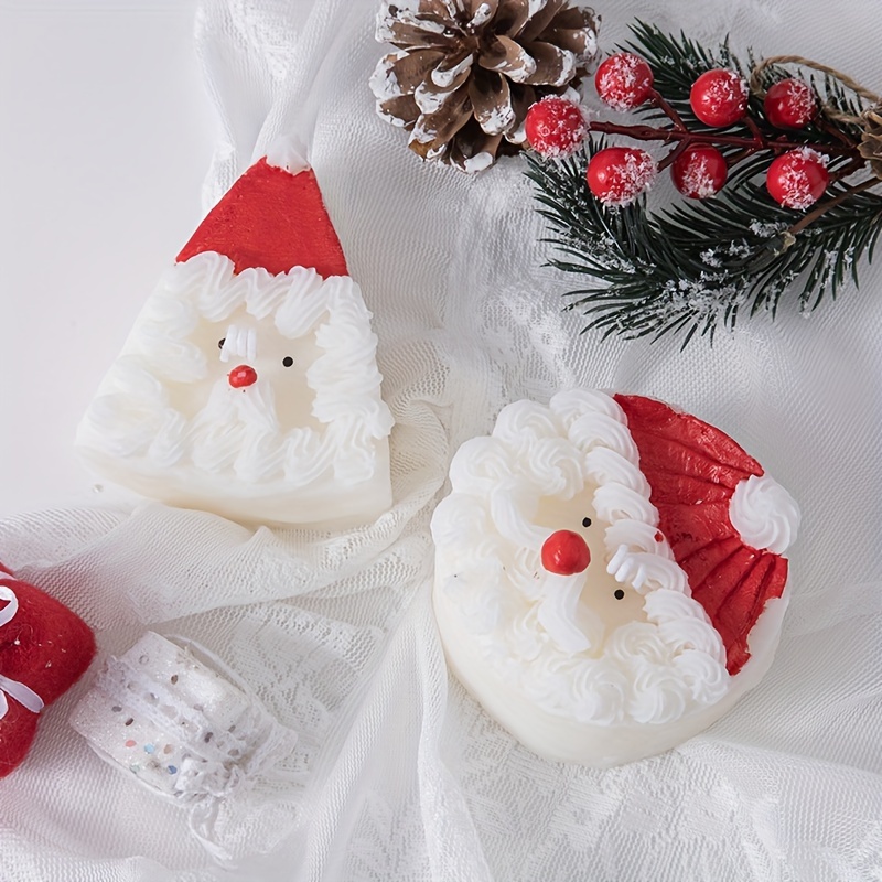 3D Christmas Santa Claus Silicone Candle Mold DIY Gypsum Soap Resin Mold  Fondant Chocolate Ice Cube Mold Home Decor Gift