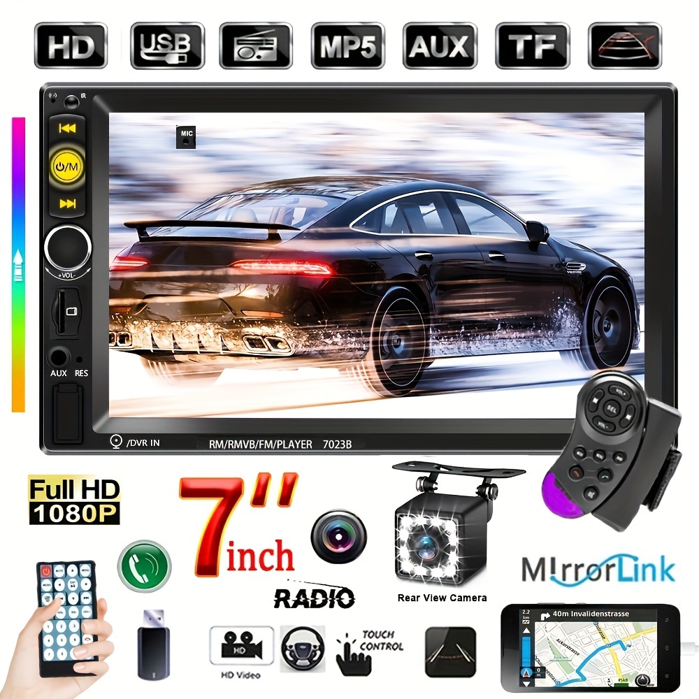 4.3in écran couleur HD FM AM USB universel voiture BT 5.0 - Temu