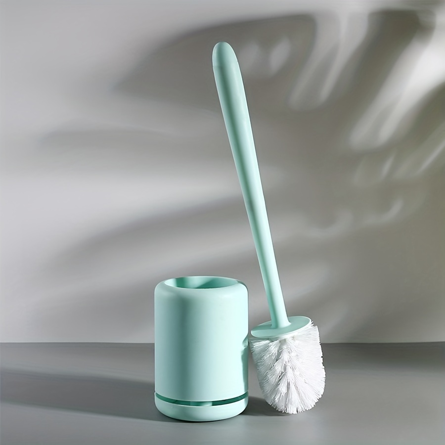 Toilet Brush and Holder, Compact Size Toilet Bowl Brush with Stainless  Steel Handle, Small Size Plastic Holder Easy to Hide, Space Saving for  Storage