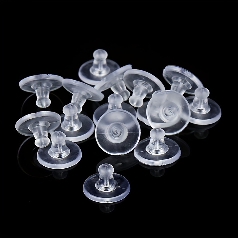 500 Pieces Clear Earring Backs, Silicone Earring Backs Stoppers Clear  Earring Studs With Storage Box For Women's Diy Jewelry Earrings Studs  Supplies