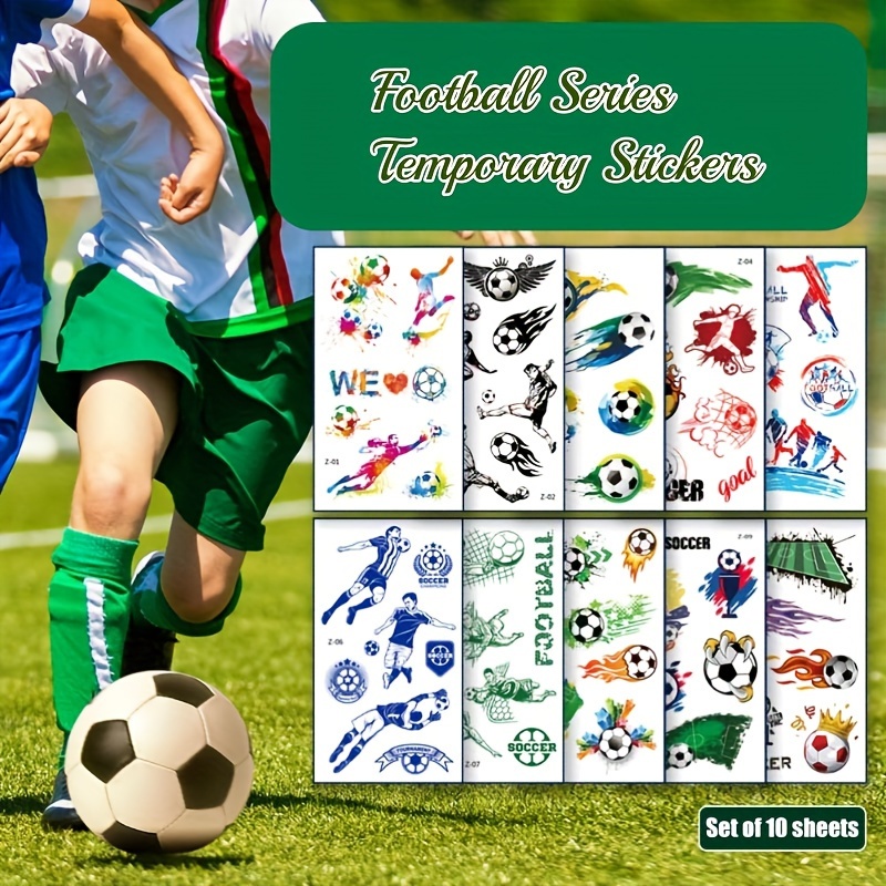 100pcs Green Football Stickers American Childrens Soccer - Temu