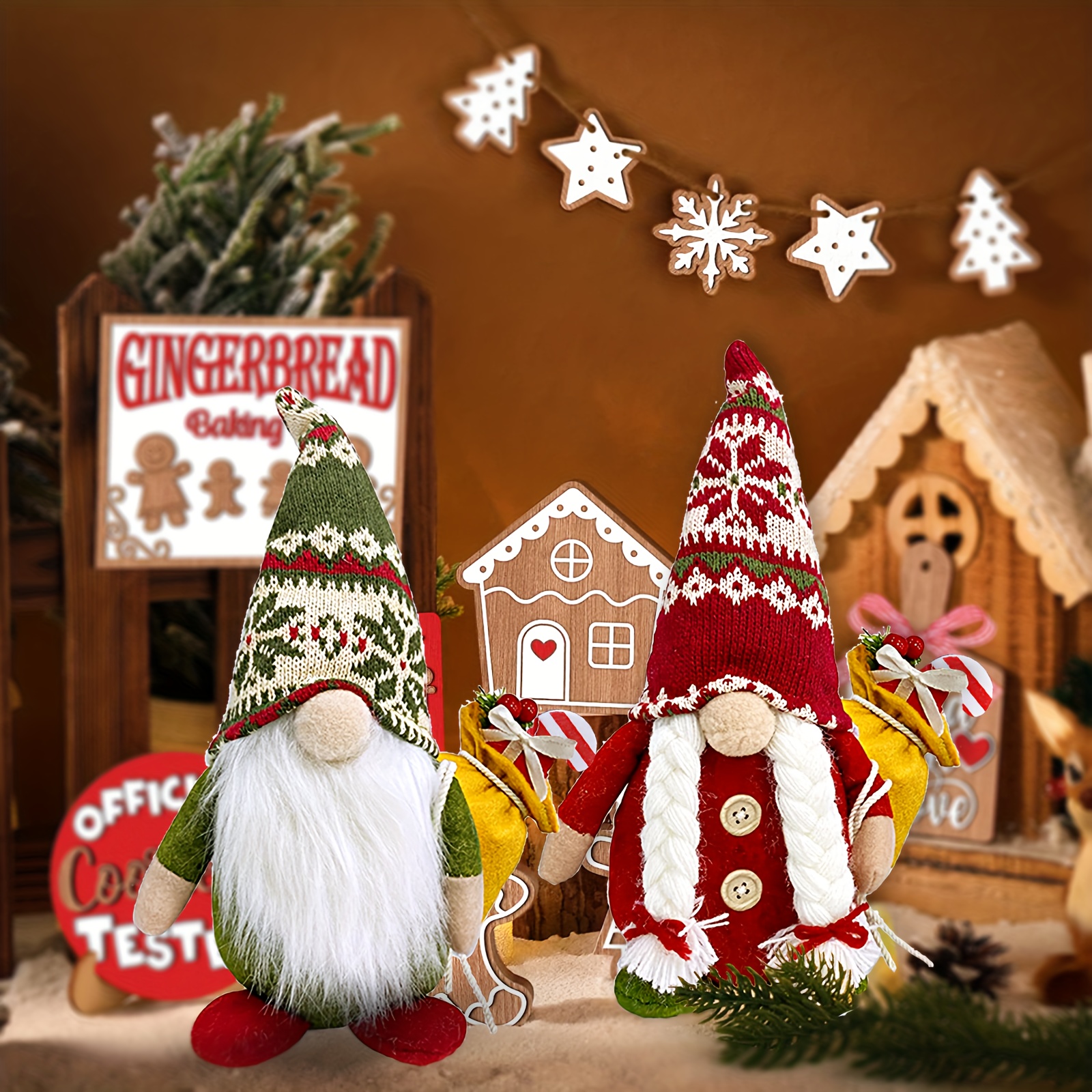 Gnome Christmas Decorations Gnomes Handmade Christmas Dress - Temu