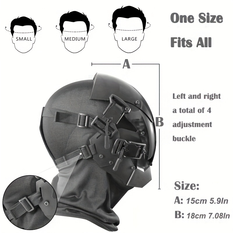 Men's Cyber Punk Mask Cosplay Wear Toys Futuristic Cool - Temu