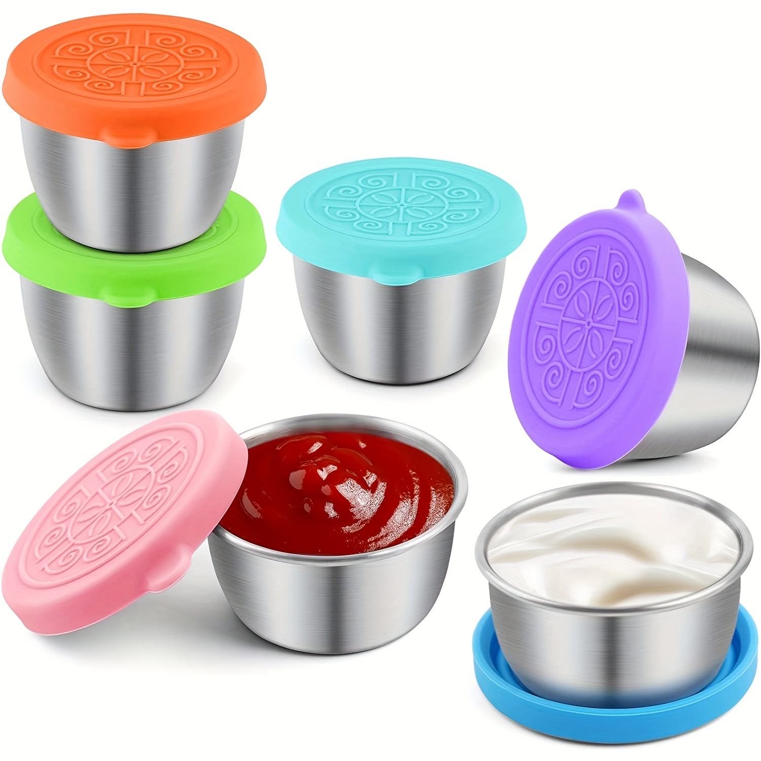 Salad Dressing Containers To Go, Small Stainless Steel Condiment