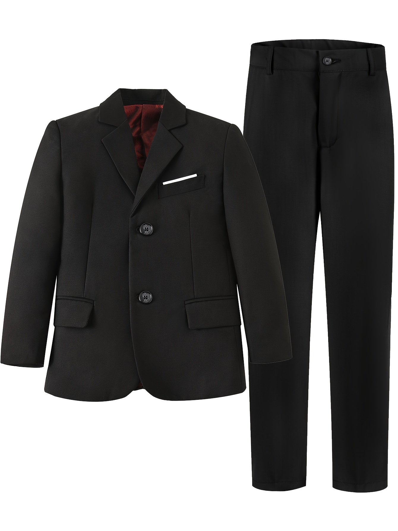  YuanLu Conjunto de traje formal para niño de 4 piezas con  chaleco, pantalones, camisa de vestir y corbata, Camisa blanca y negra :  Ropa, Zapatos y Joyería