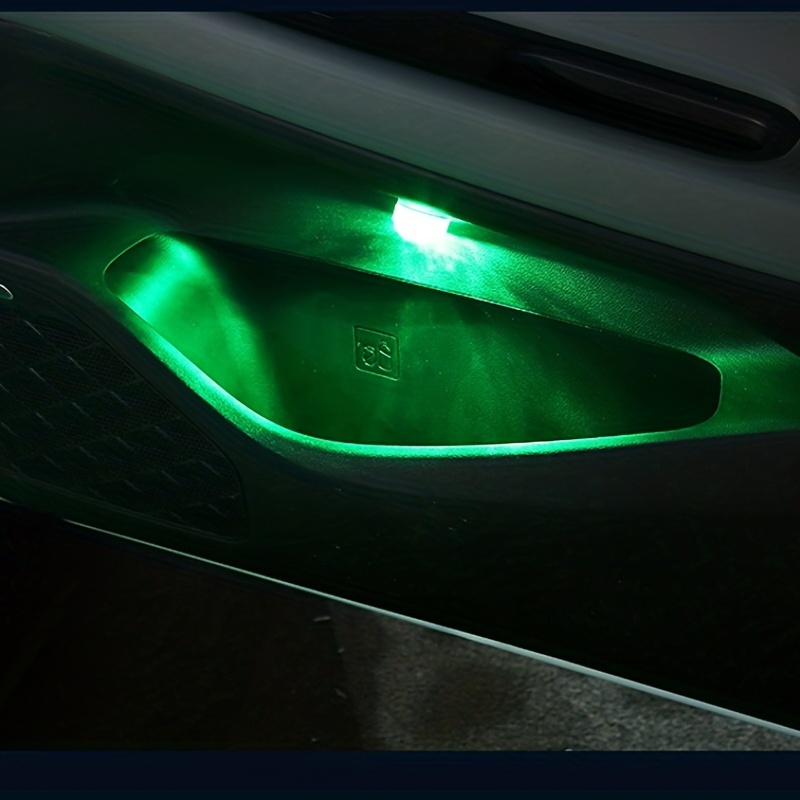 Sans Fil Adhésif Led Voiture Intérieur Lumière Ambiante Télécommande  Décoration Auto Toit Pied Atmosphère Lampe avec Batterie Colorée