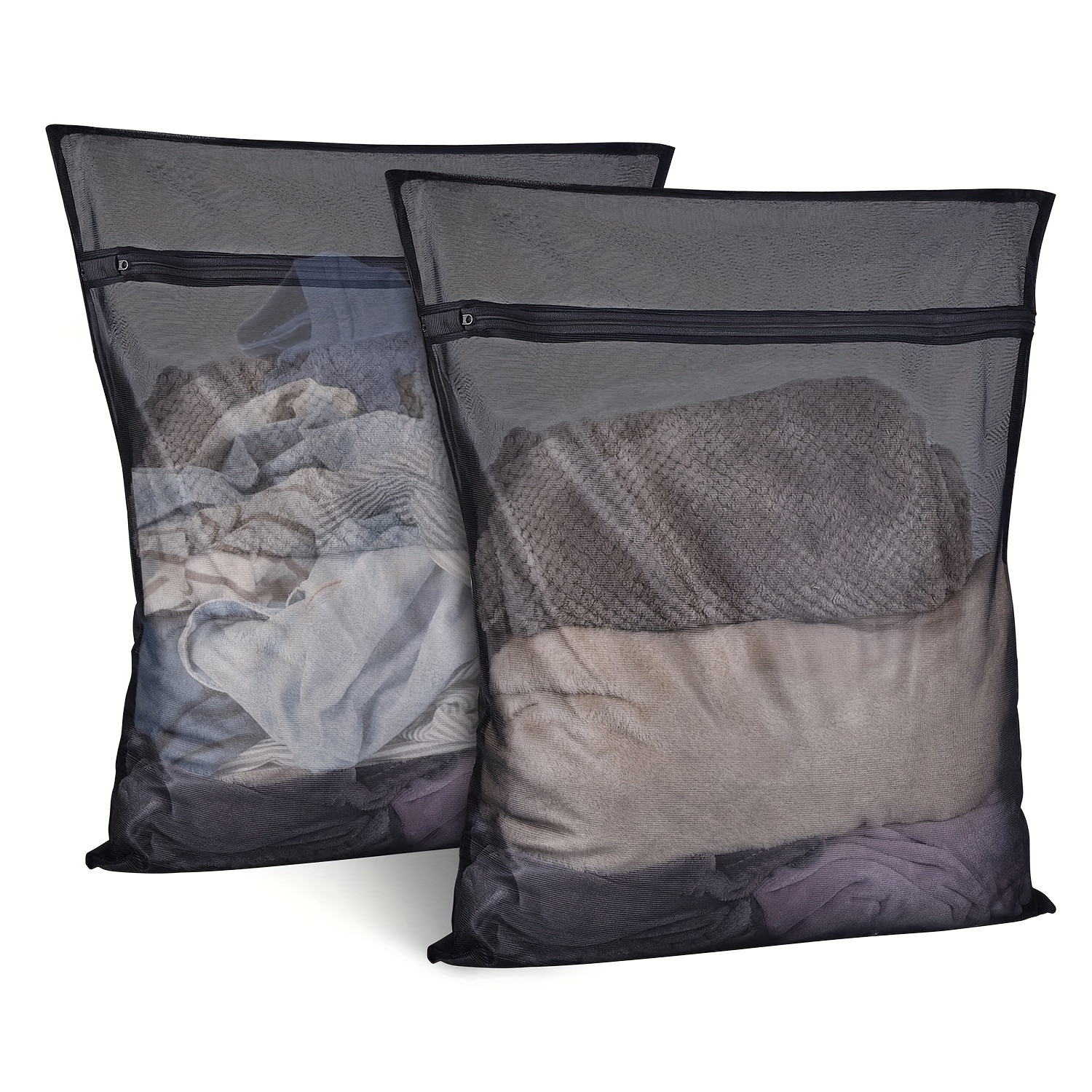 Large Mesh Laundry Bag Laundry Zipper Bag Travel Laundry Net - Temu Canada