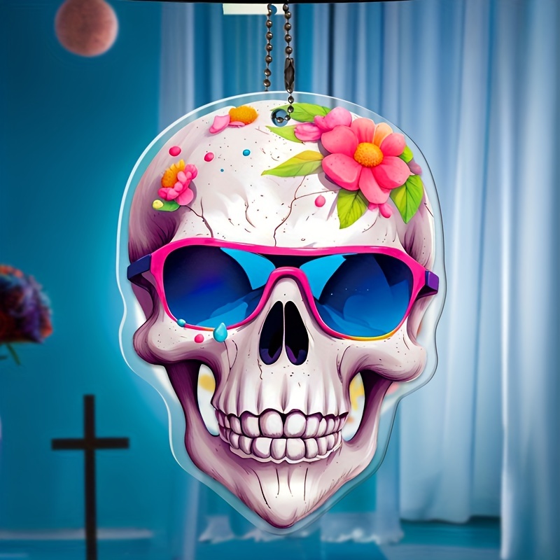 Mermaid Skeleton Pendant Necklace Skull Day Of The Dead 30 Long Chain  Horror