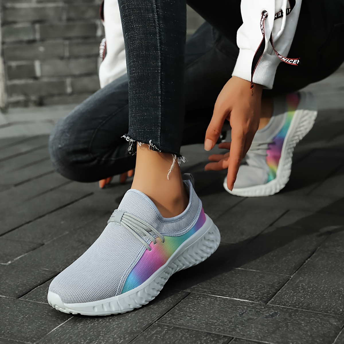 Women Outdoor Mesh Solid Color Sports Shoes Runing Breathable Shoes  Sneakers Slip on Sneakers Women Size 7 Shoe Laces for Womens Sneakers Mauve  Women