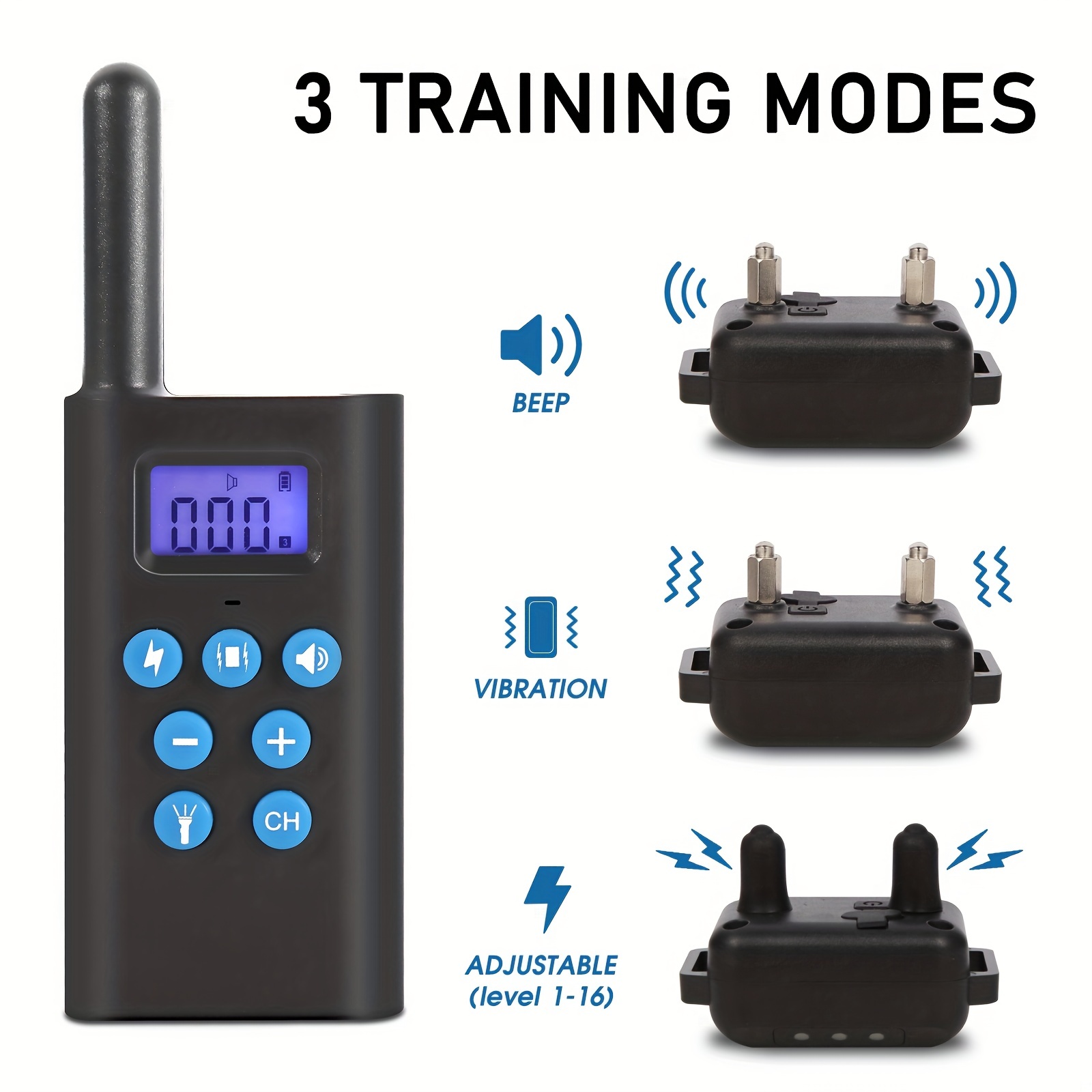 Dog Training Collar Anti-barking Device, Rechargeable And