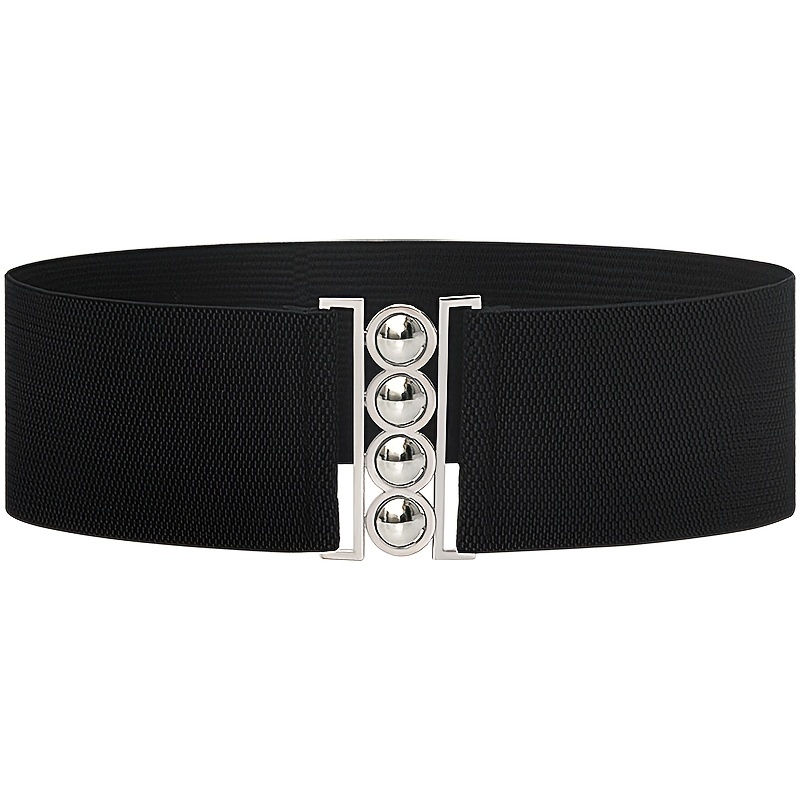 Modeway Womens Black Wide Waist Corset Cinch Belts Elastic Stretchy Belt  For Women For Dresses Plus Size(Black S-M) A2-1 at  Women's Clothing  store