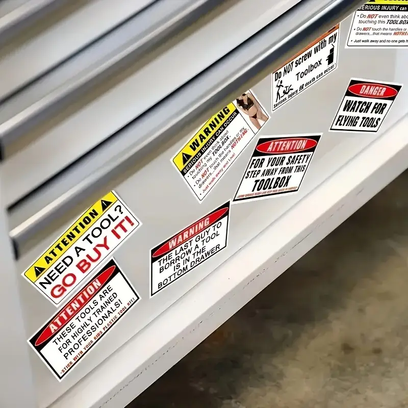 Toolbox Sticker Pack - Tool Box Decal Set Funny Tools Guy Dad Father Toolbox Sticker Pack - Tool Box Decal Set Funny Tools Guy Dad Father