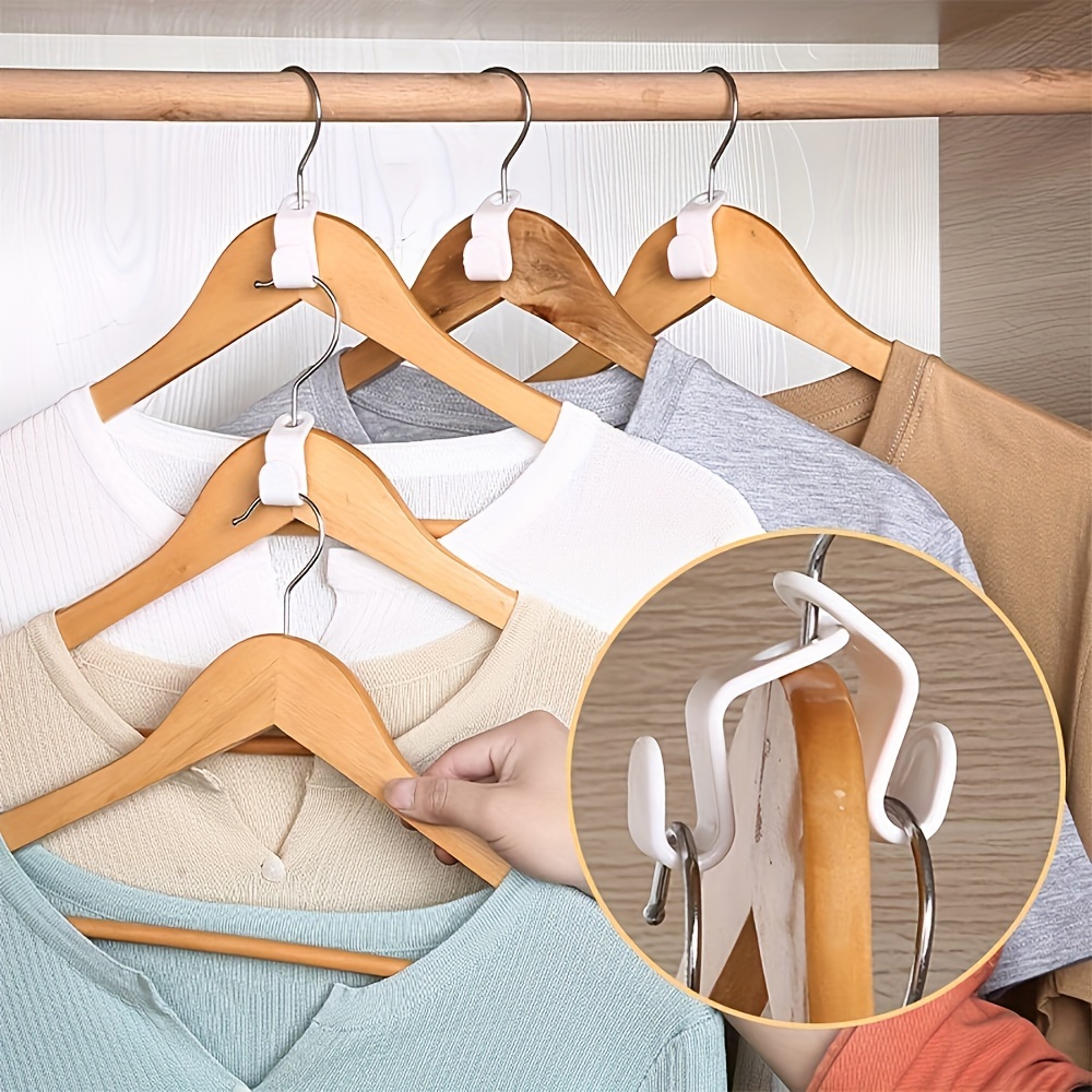 Maximize Closet Space with 6pcs Heavy Duty Clothes Hanger Connector Hooks!
