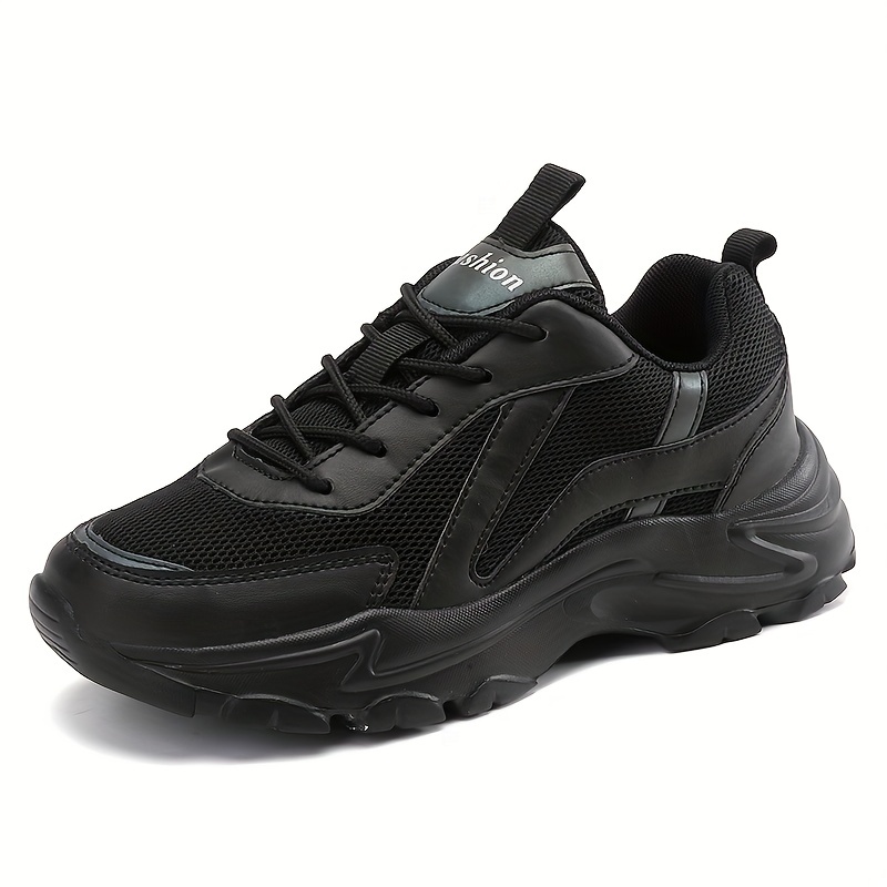 Women's Chunky Lace-Up Mesh Sneakers Thick Sole Platform Dad Shoes