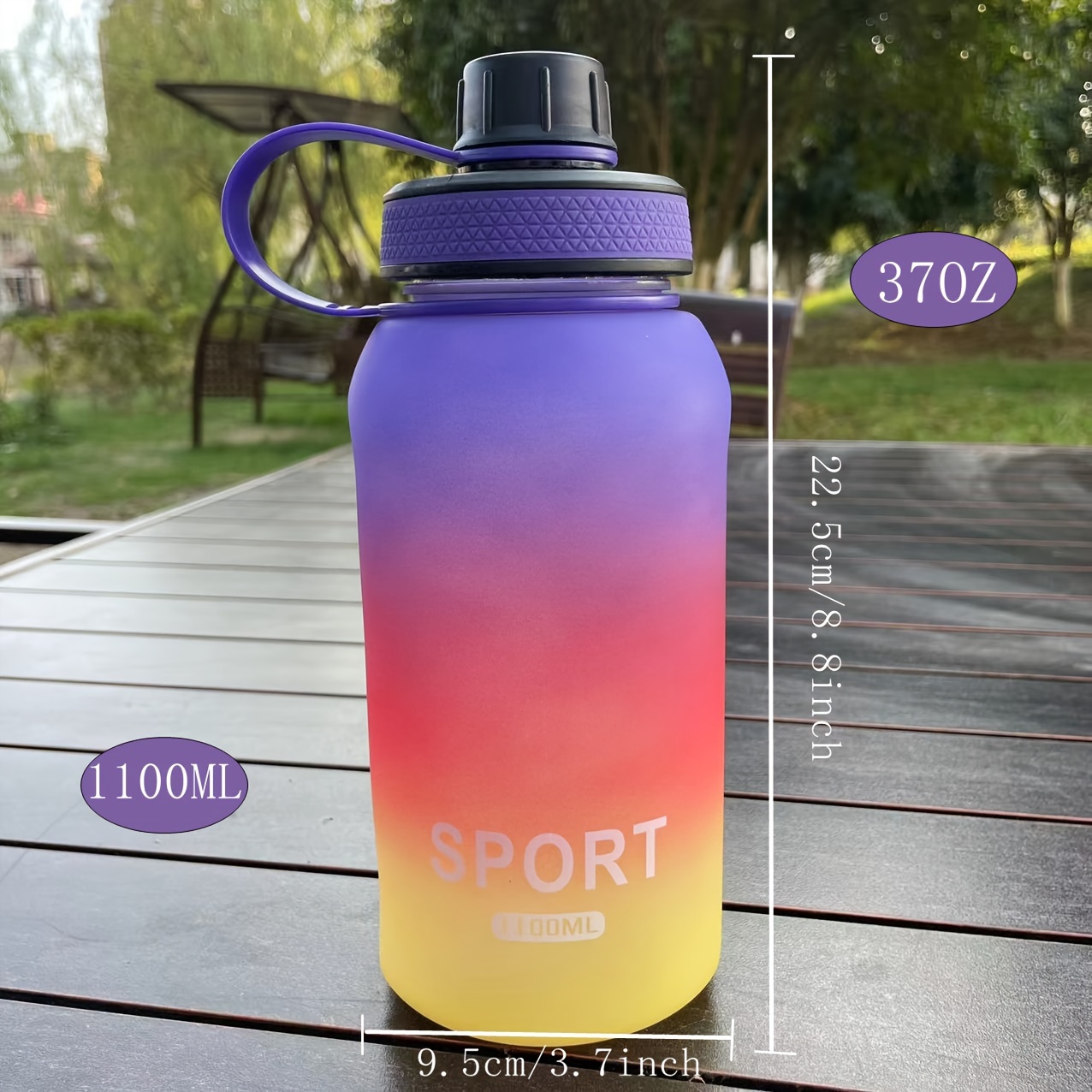 Purple Portable Water Filter Bottle