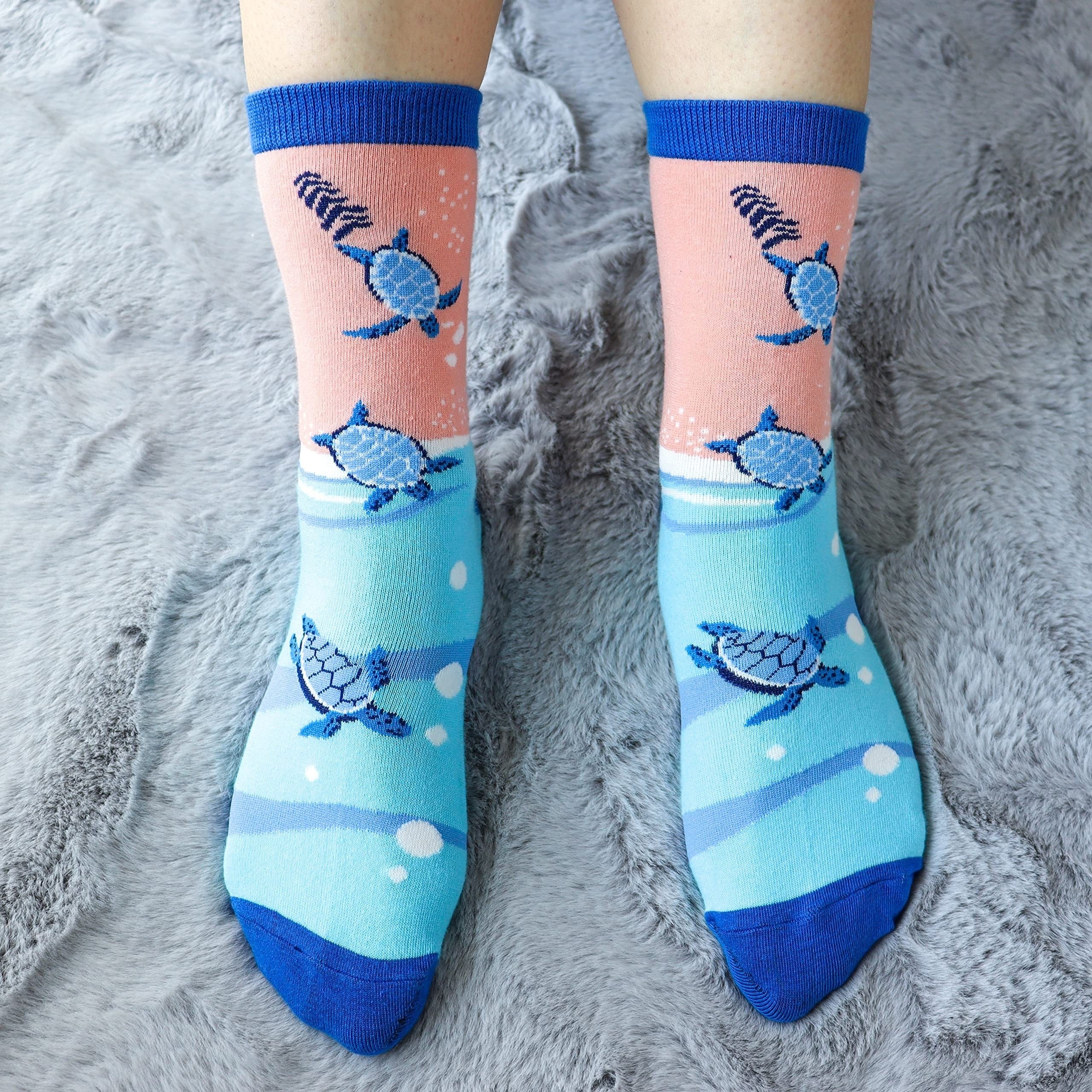 Blue Q – Calcetines largos para mujer con estampados divertidos
