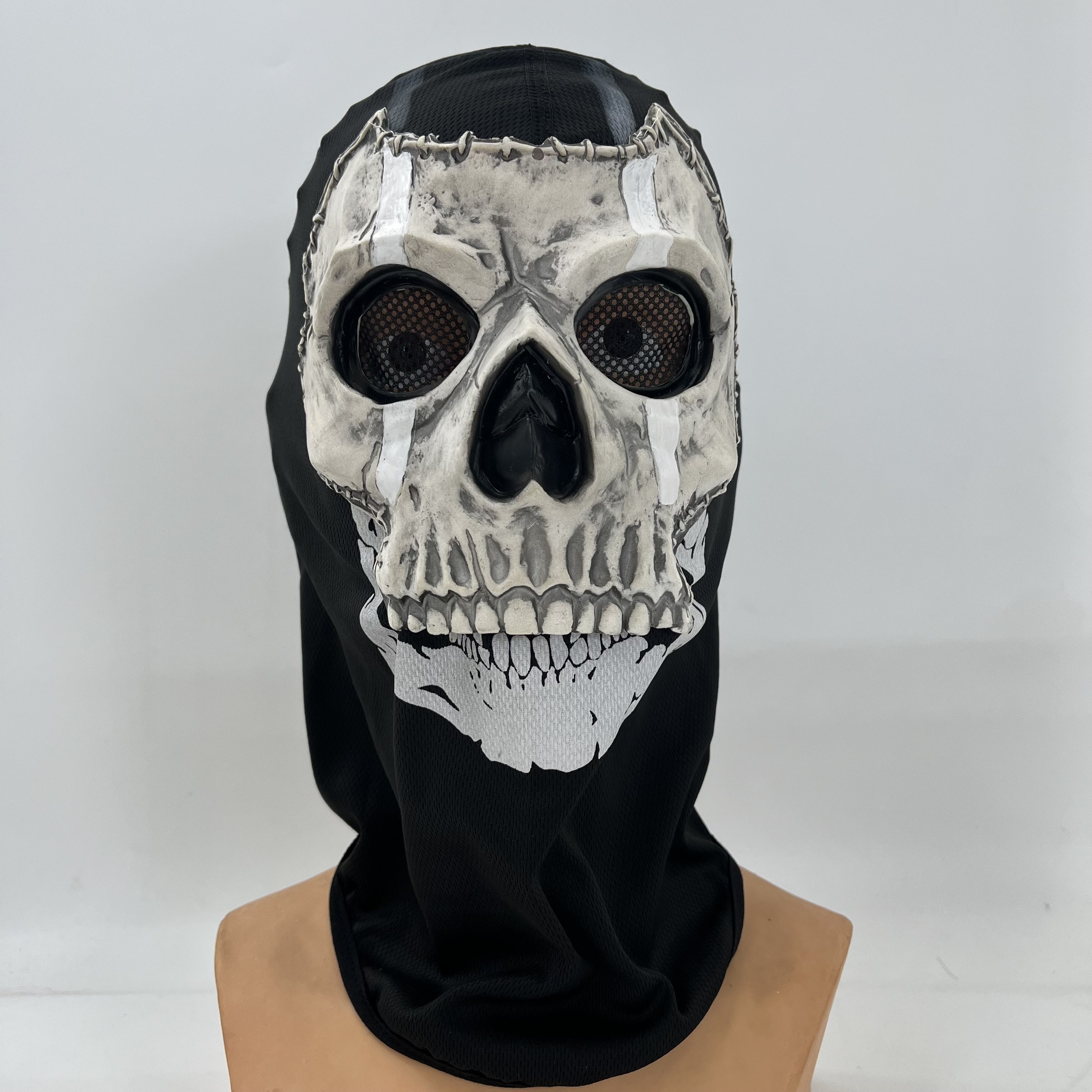1pc Men's New Skull Ghost Face Mask, Halloween Cosplay Dress Up Mask, Skull  Full Face Mask Costume Mask,Call Duty Mask