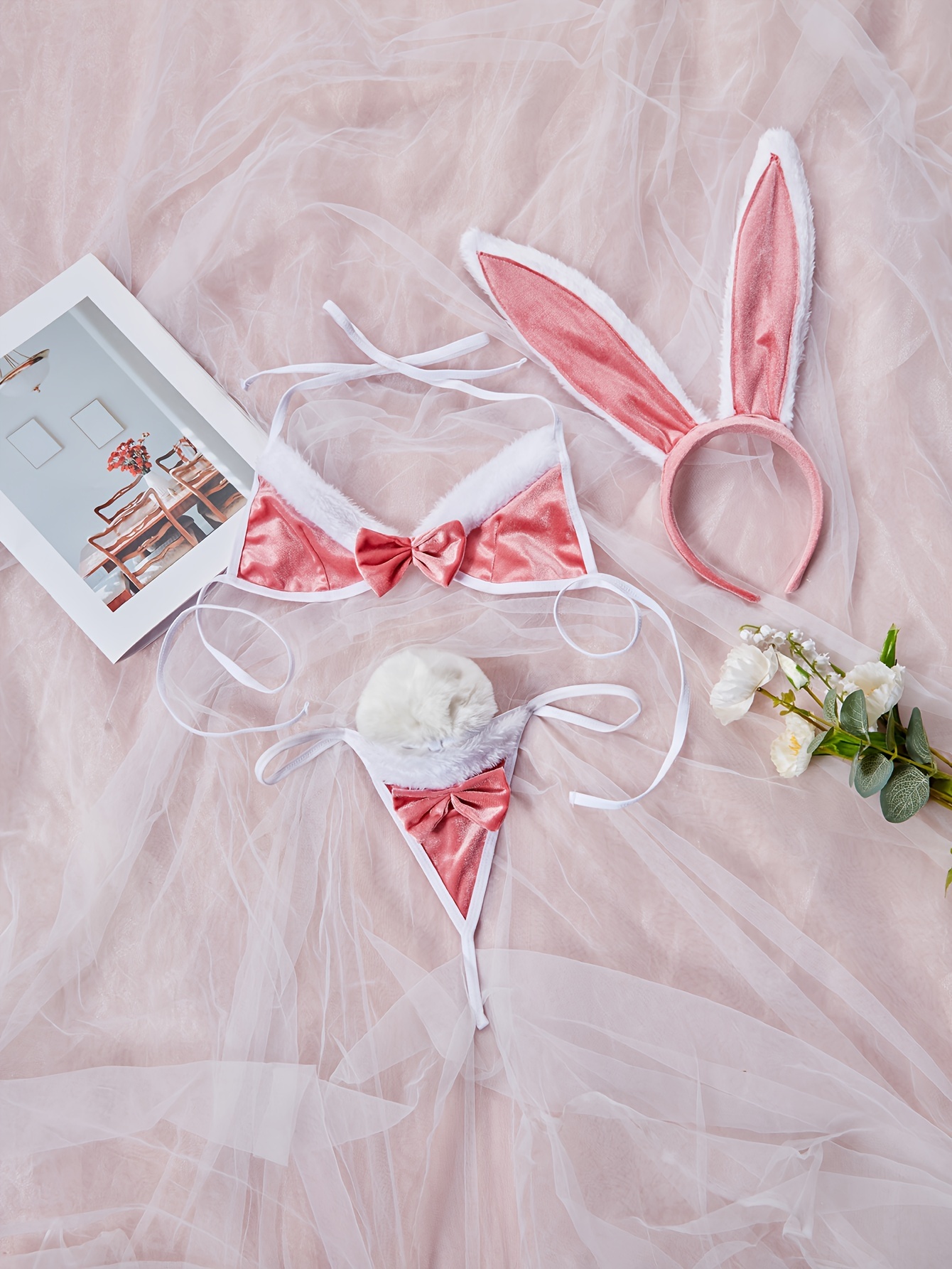 Valentines Day Surprise! Women's Sexy Lingerie Set, Cosplay Bow