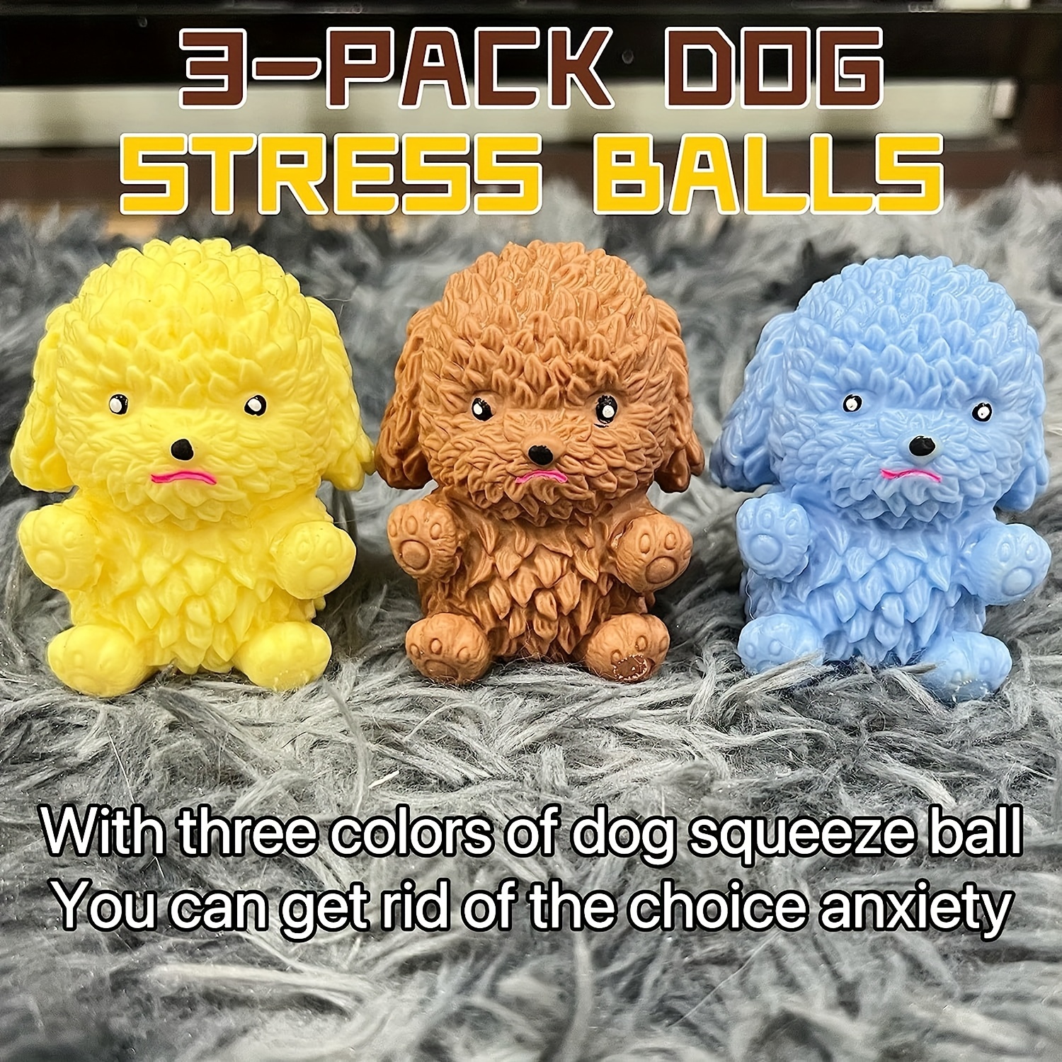 Stress Relief Balls 4 Pack, Smooth Squishy Balls, Stress Reliever