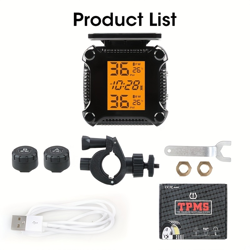 Motorcycle Tpms Tire Pressure Monitoring System - Temu