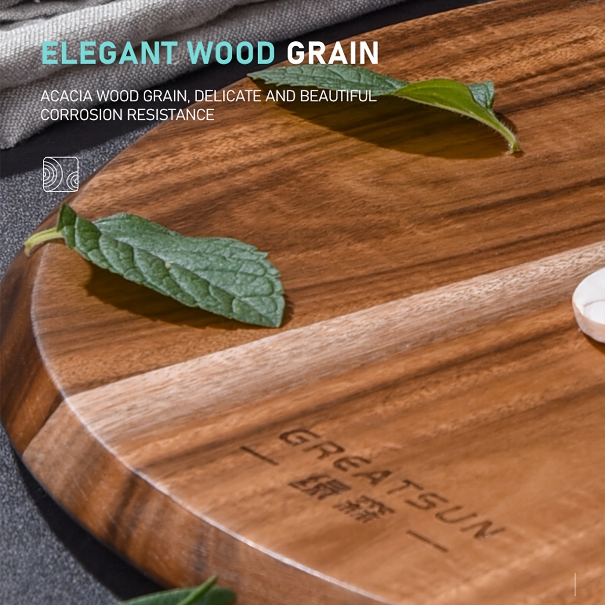 Elegant Wooden Chopping Board with Paddle Handle