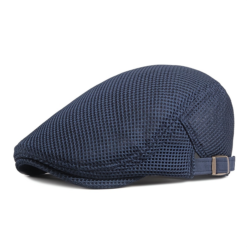 Herren Damen Mesh Hohl Schiebermütze Newsboy Mütze Verstellbar Atmungsaktiv Vintage Weich Sommer Sonnenschutz Baskenmütze Ivy Cap Autofahren Jagd Golf Gatsby Cabbie F_voghion.com