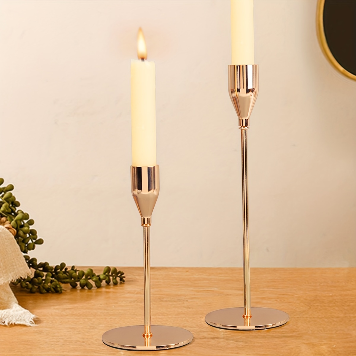 6 Golden Metal Handicraft Candle Cups Electroplating - Temu