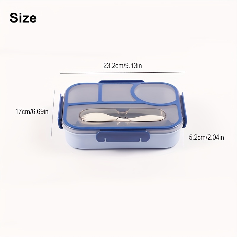 Four-grid Lunch Box, Plastic Meal Containers With Lid And Spoon, Food  Storage Box For Outdoor Camping Picnic - Temu