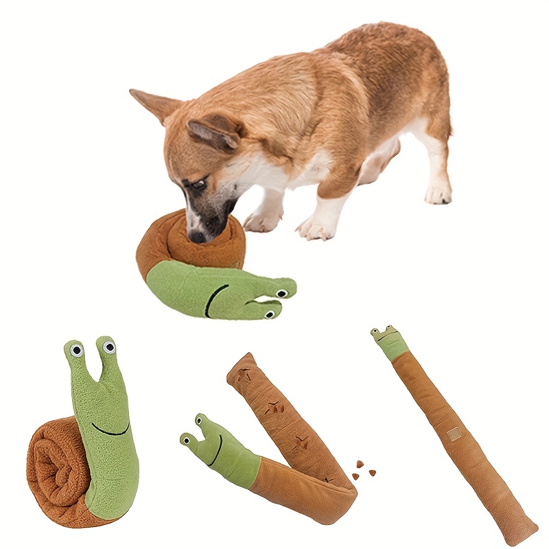 2PCS Snail Shape Toys,Dog Portable Interactive Feeding Toy 