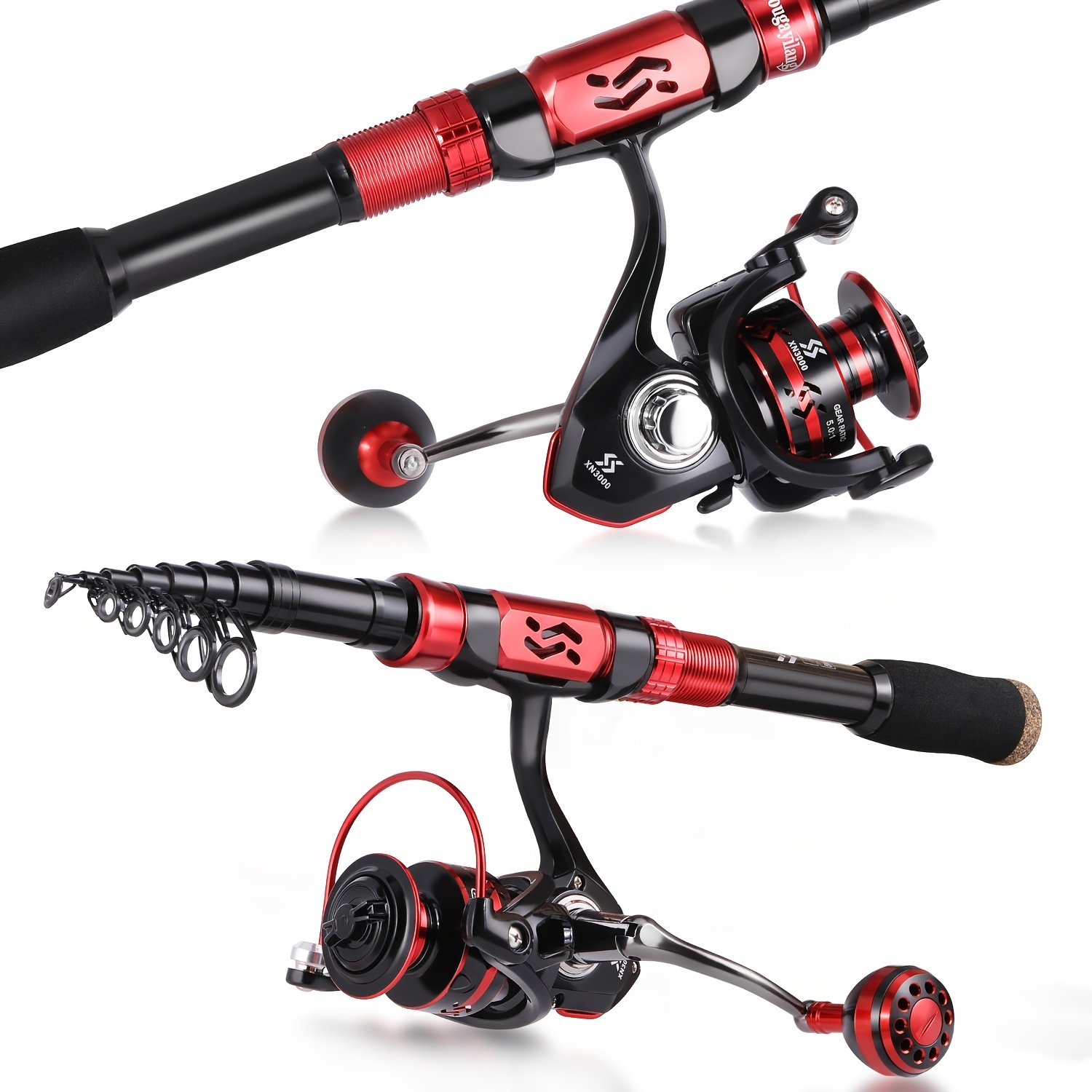 Fishing Rods for Sea Fishing, Fishing Rod Combo Telescopic Spinning Fishing  Rod Reel Set 2.4-3m Rod and Spinning Reel for Saltwater Freshwater Adults  Fishing Equipment : : Sports & Outdoors