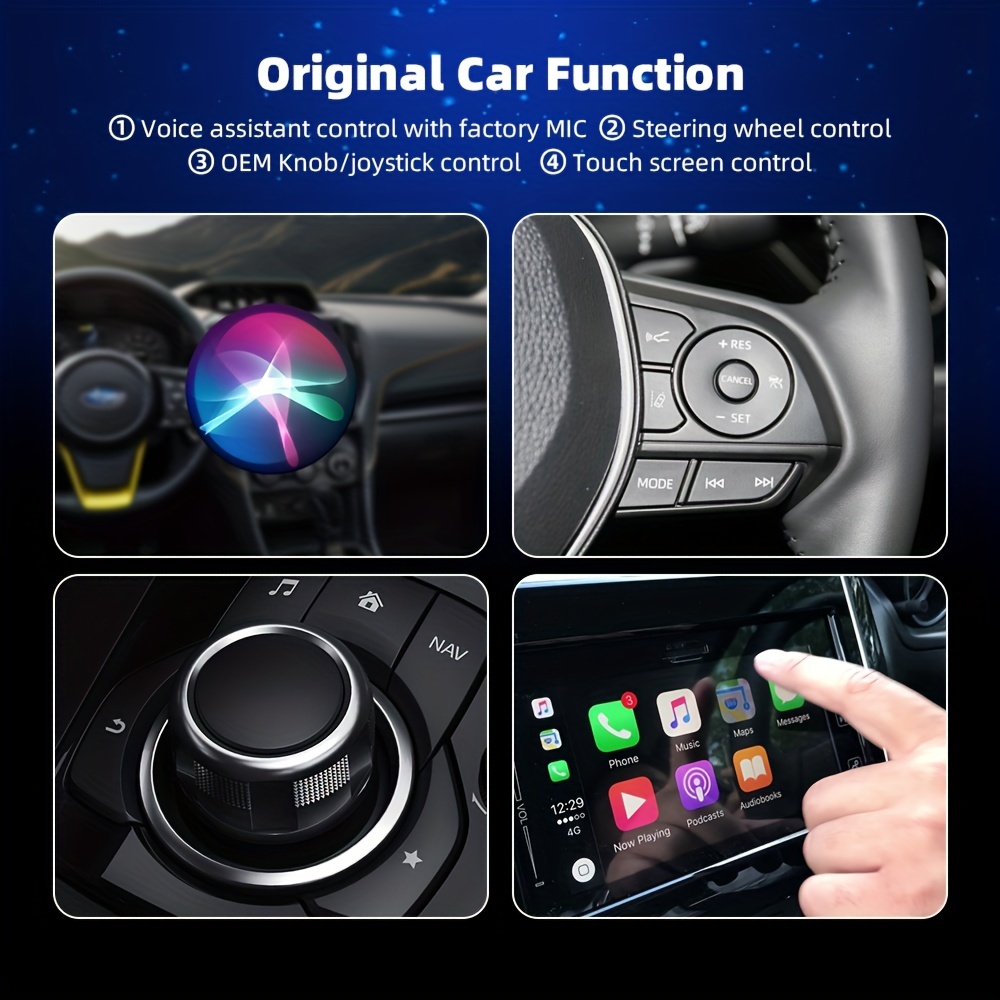 Mini Carplay Ai Box Android 11 Tv Box Wireless Carplay Android Auto Qcm  6125 Lte Wifi Method Play Store Streaming Box For Car - Temu