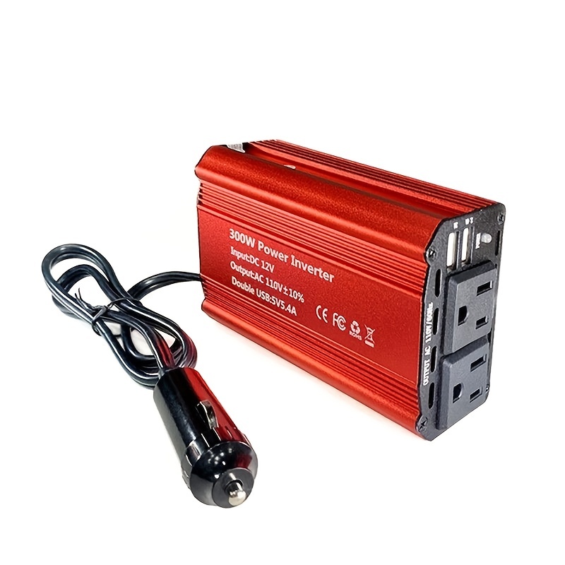 Car Power Inverter 12v To 110v Ac Car Charger Adapter With - Temu