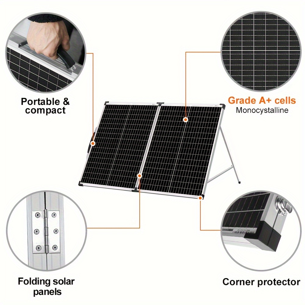 1 Pack 100watt 23.5% Alta Tasa Crecimiento Panel Solar - Temu