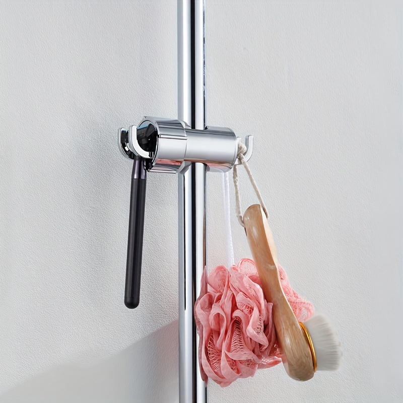 Estante de ducha integrado con ventosa, soporte de cabezal de ducha  ajustable, soporte de cabezal de ducha de mano reubicable, soporte de  cabezal de