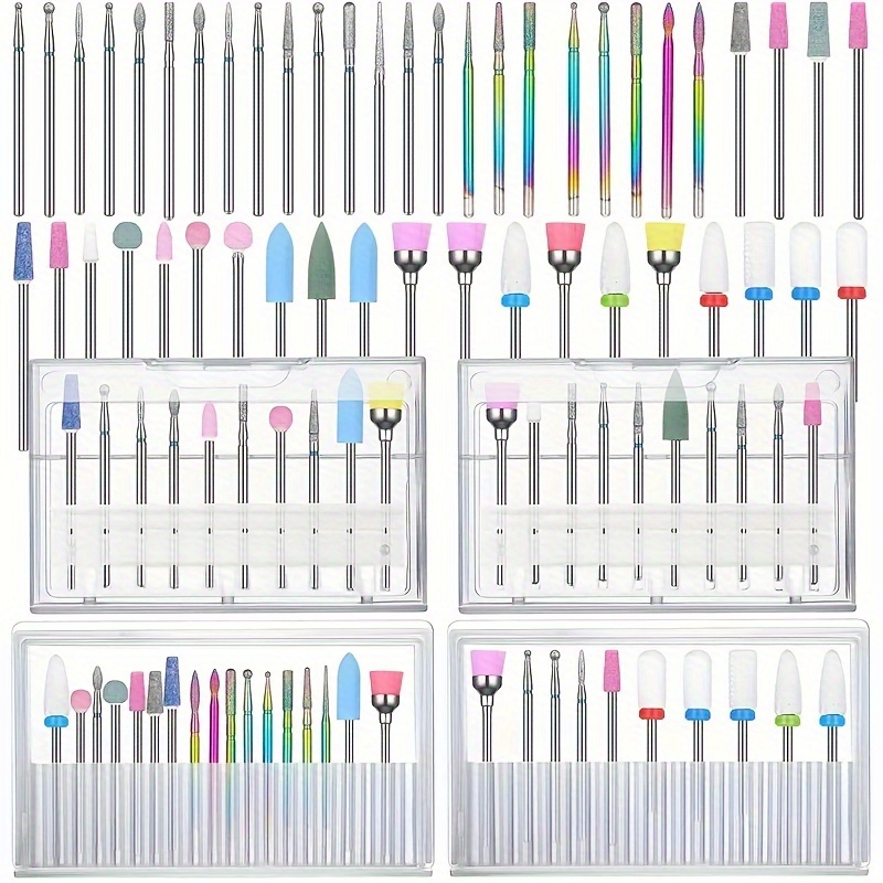 

47pcs/set Nail Polishing Bits, Ceramic Nail Drill Bits, Pedicure Remover For Acrylic Gel, Nails Polishing Tools