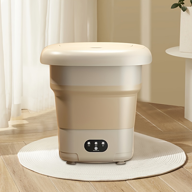 Portable Washing Machine, 2.38gal Foldable Mini Washing Machine, Small  Washer For Baby Clothes,noise Reduction