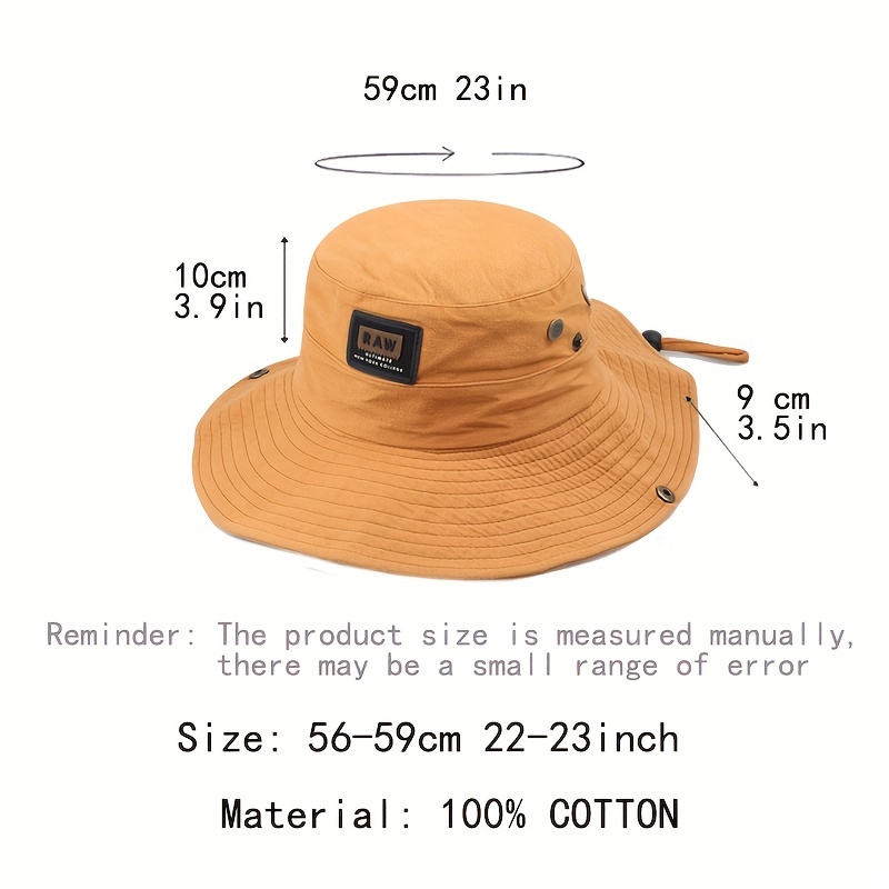 Unisex 100% Cotton Bucket Hat Boonie Hunting Fishing Outdoor Reversible Cap