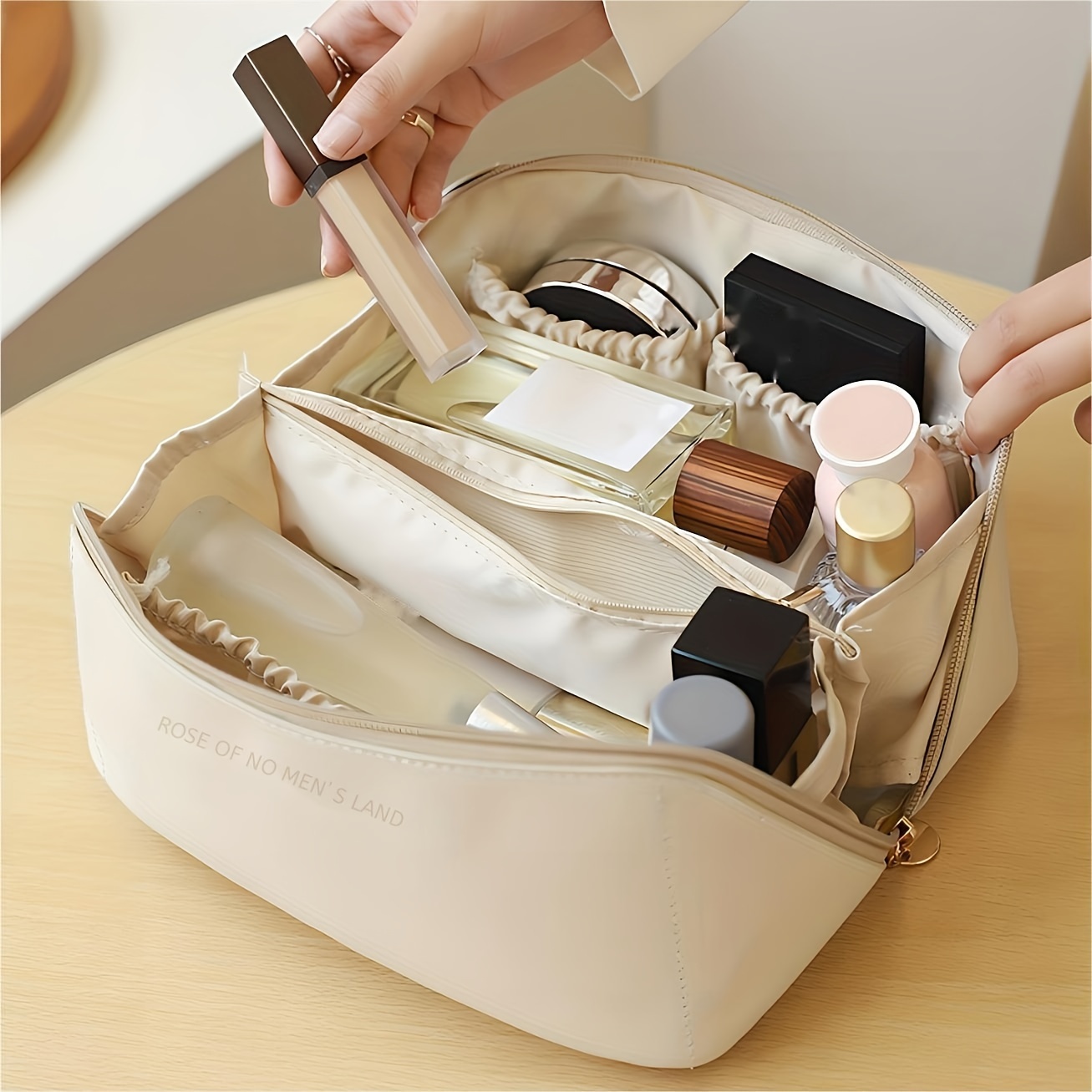 Large Capacity Comestic Bag, Waterproof Makeup Pouch, Toiletry Storage Bag  & Travel Accessories - Temu