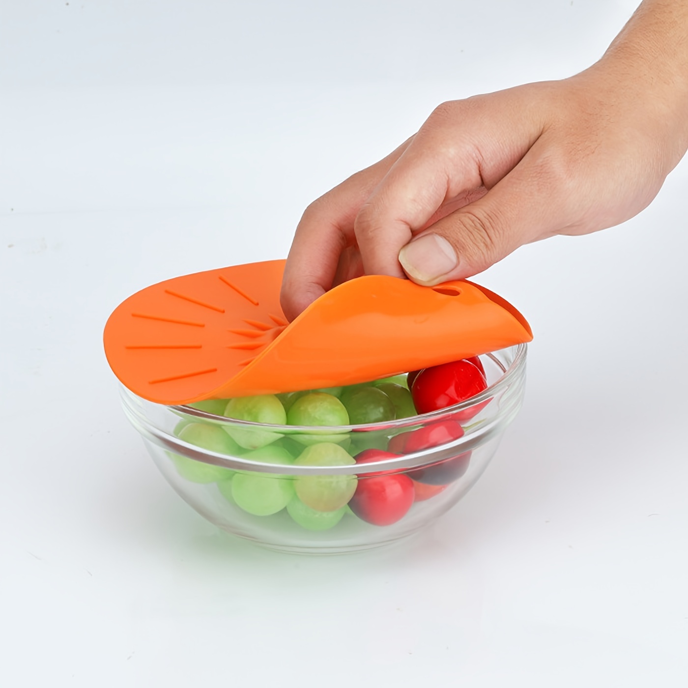 5pcs Silicone Lids Heat Resistant Food Suction Lids