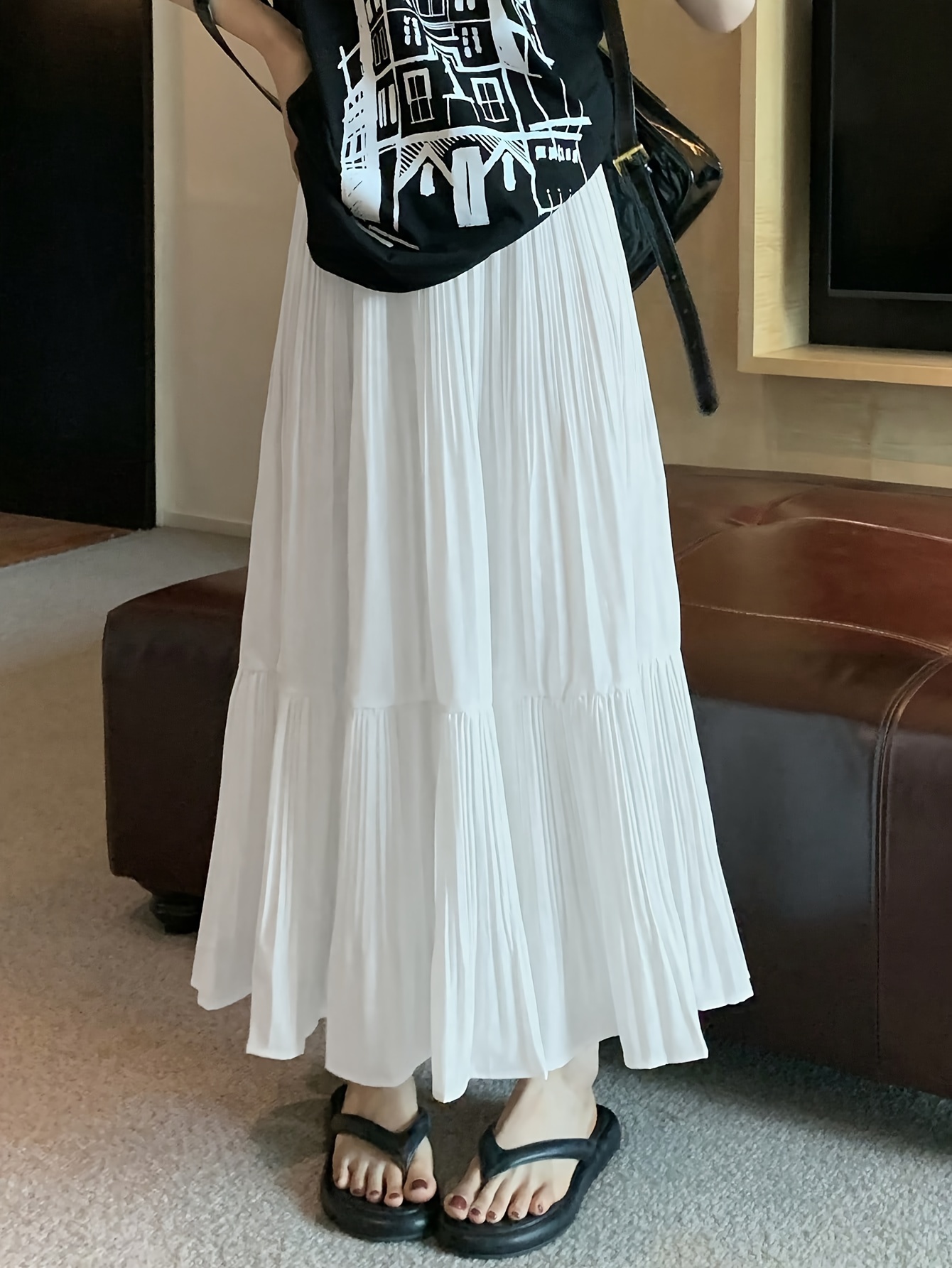 Long Skirt White - Temu