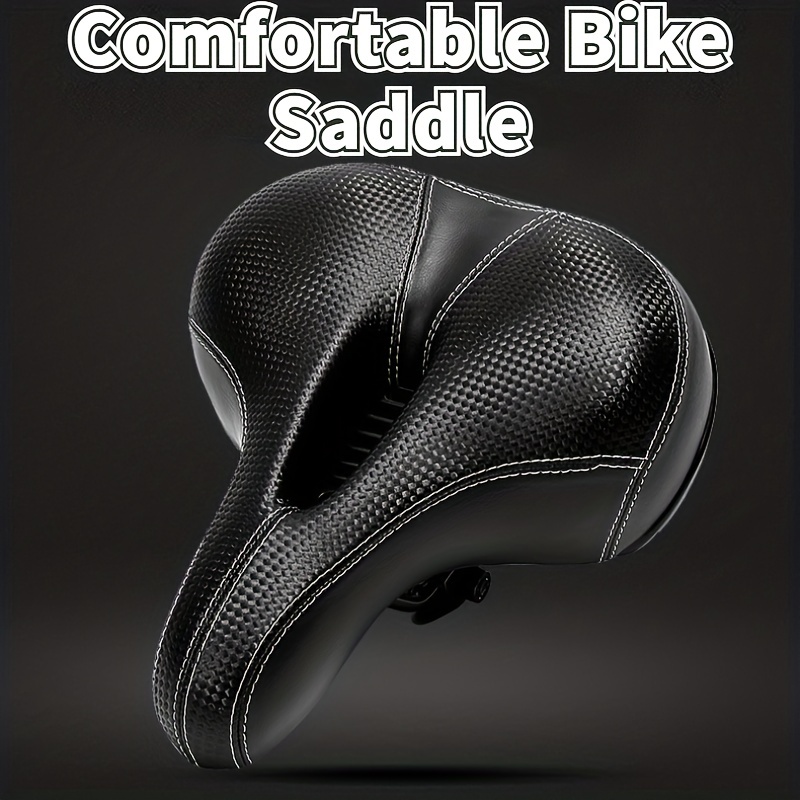 Cómodo asiento de bicicleta para mujeres y hombres, sillín de bicicleta con  resortes amortiguadores, asiento de bicicleta con cojín ancho, sillín de