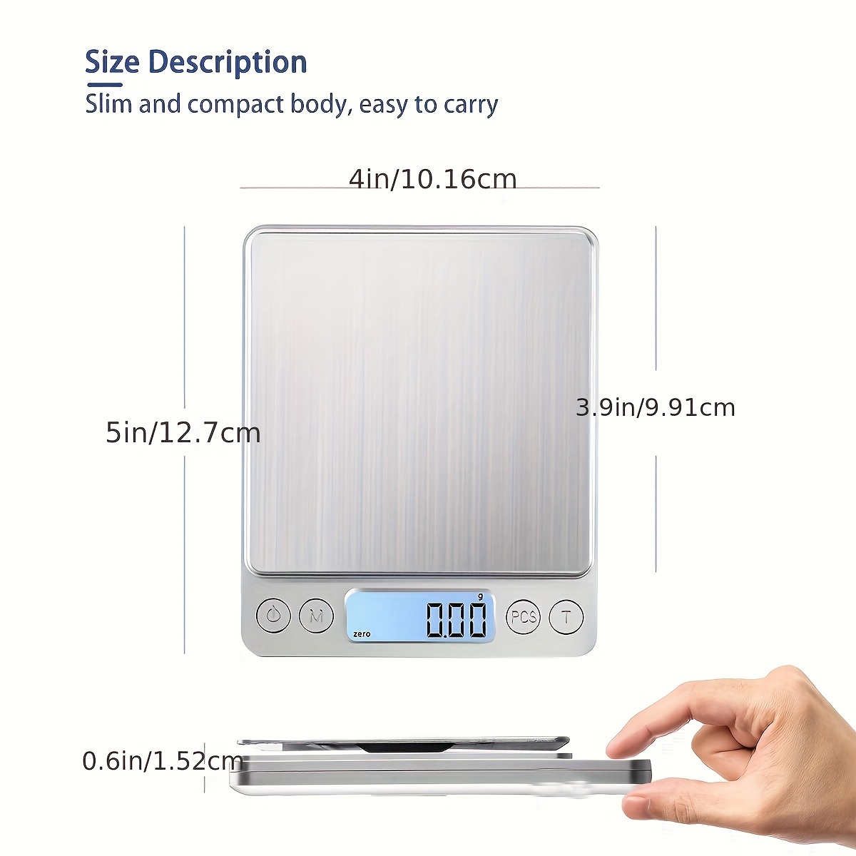 Portable Stainless Steel Electronic Scale For Kitchen, Baking, And Jewelry  - Accurate And Convenient Weight Measurement - Temu