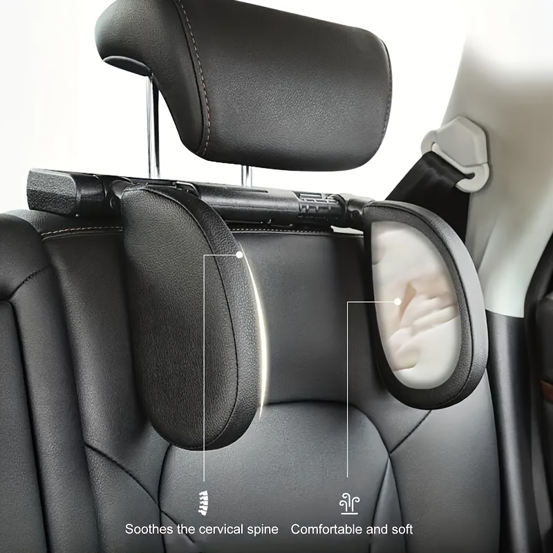 Cojín para reposacabezas de coche, soporte ajustable para cabeza y cuello  del asiento de coche, cojín de viaje ajustable para dormir desmontable