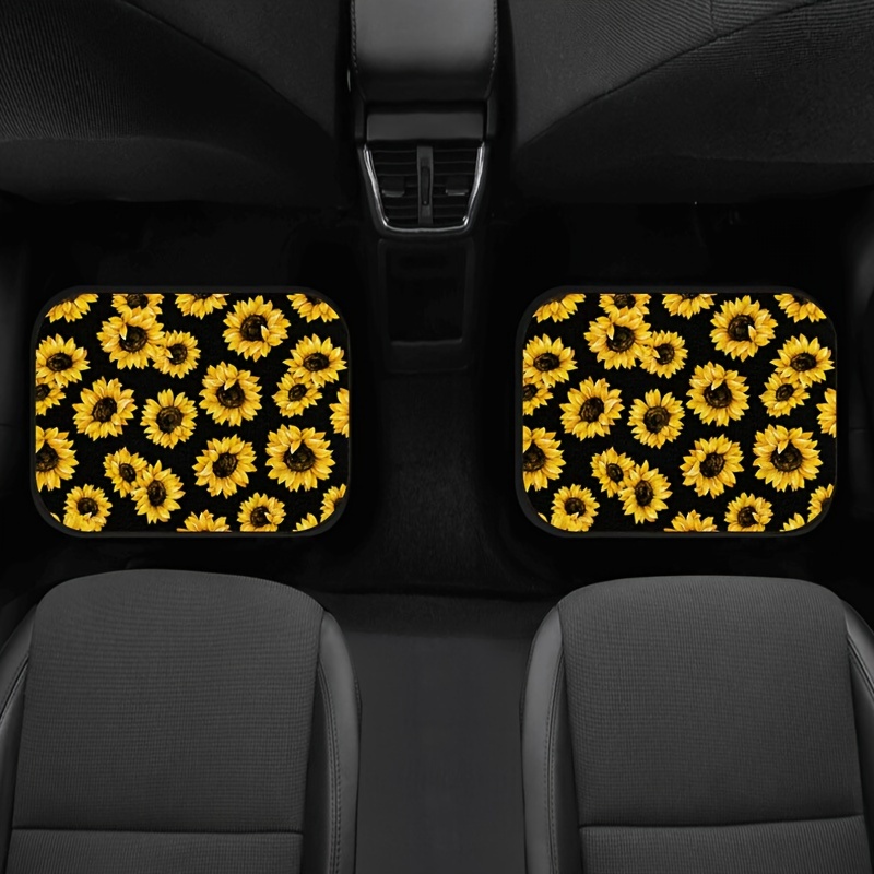 Sunflower Printed Car Floor Mats Automotive Floor Mats Non - Temu