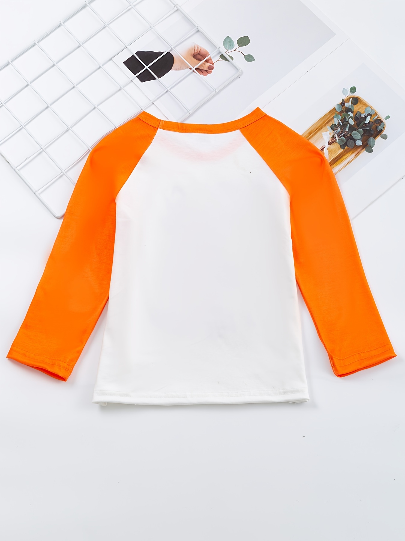 Boys Halloween Long Sleeve Pumpkin Graphic Tee